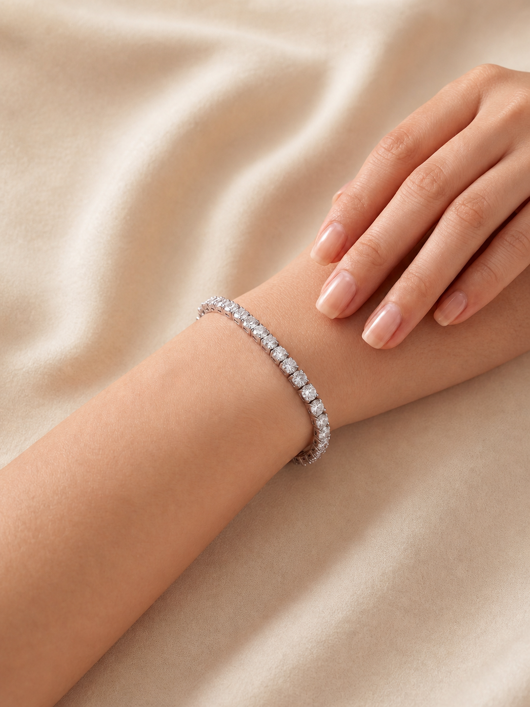 4mm Cubic Zirconia Tennis Bracelet